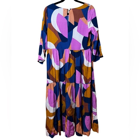 Mister Zimi Winter Olivia Midi Dress in Abstract Leaf Size 10 NWT - Picture 2 of 11